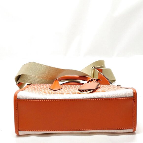 Authentic MICHAL KORS Orange PVC Satchel Bag mn195-112525 - Picture 5 of 16